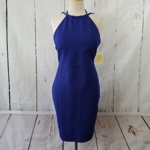 HARPER + LEMON Sleeveless High Neck Sheath Dress